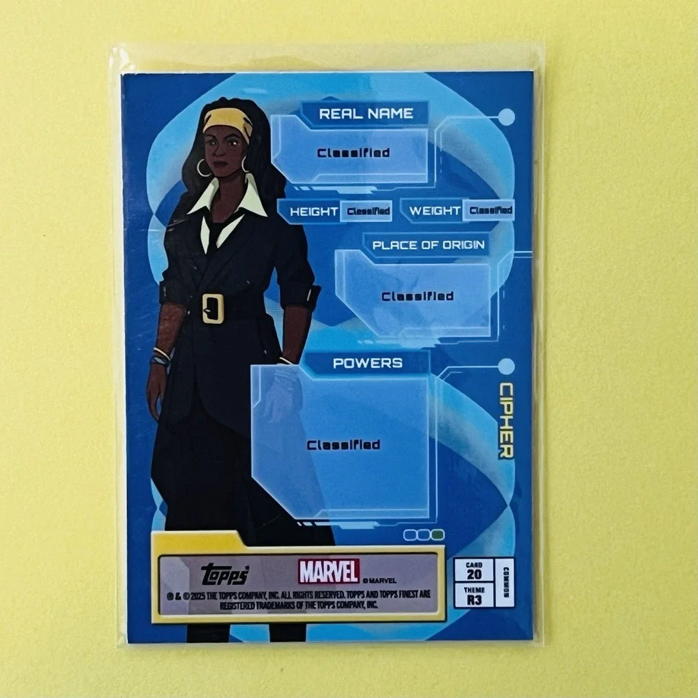 2025 Topps Finest Marvel Cipher RISE Bronze Insert Card #20‎